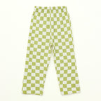 Sage Green Checkerboard Kids Full Sleeve T-Shirt & Pyjama Set