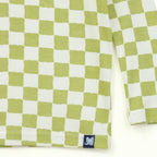 Sage Green Checkerboard Kids Full Sleeve T-Shirt & Pyjama Set
