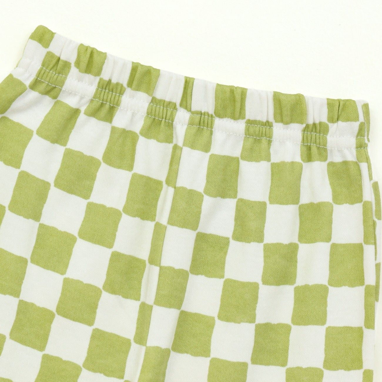 Sage Green Checkerboard Kids Full Sleeve T-Shirt & Pyjama Set