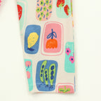 Pastel Fruit Print Kids Full Sleeve T-Shirt & Pyjama Set