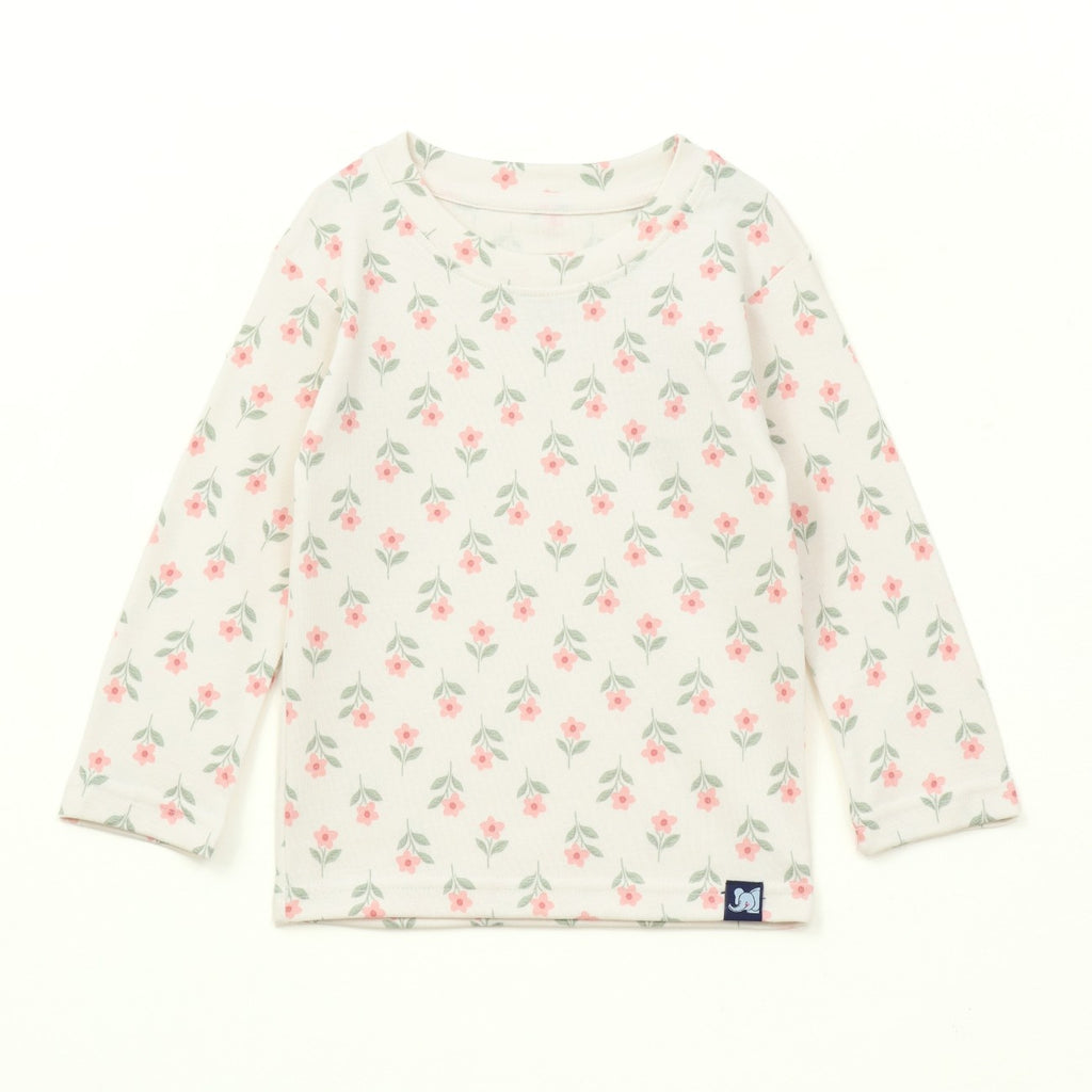 Mini Floral Print Kids Full Sleeve T-Shirt & Pyjama Set