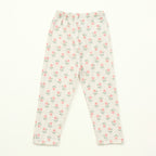 Mini Floral Print Kids Full Sleeve T-Shirt & Pyjama Set