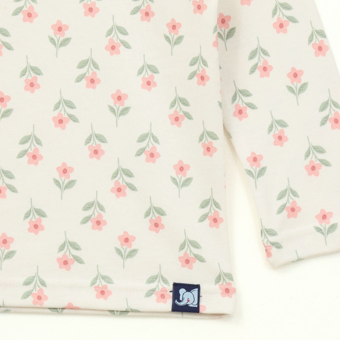 Mini Floral Print Kids Full Sleeve T-Shirt & Pyjama Set