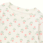 Mini Floral Print Kids Full Sleeve T-Shirt & Pyjama Set