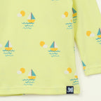 Sunny Sailboat Print Kids Full Sleeve T-Shirt & Pyjama Set