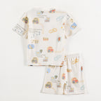 Off White Farm Animal & Tractor Print Kids Co-Ord Set