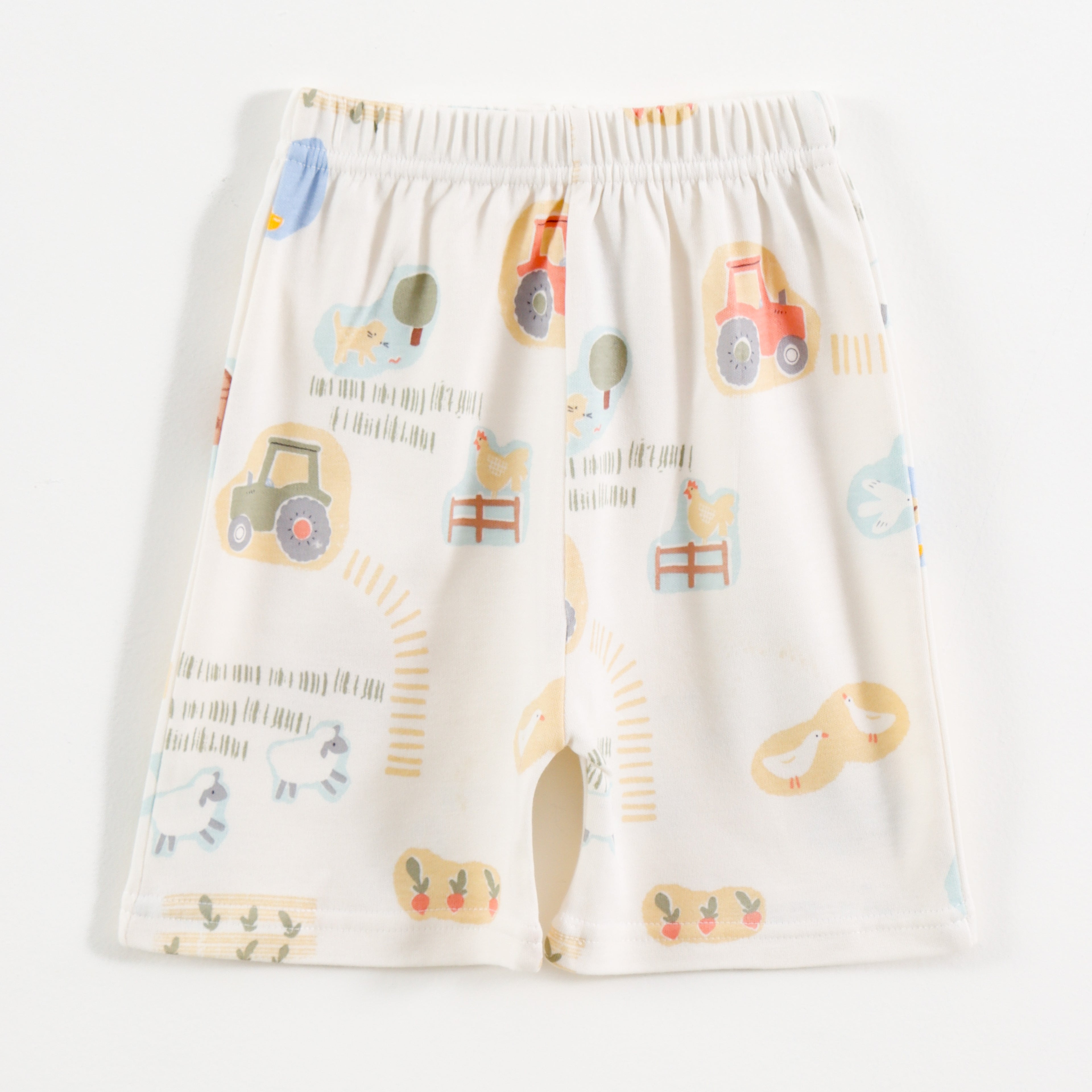 Off White Farm Animal & Tractor Print Kids Co-Ord Set