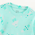 Mint Green Rocket & Space Ship Print Kids Co-Ord Set