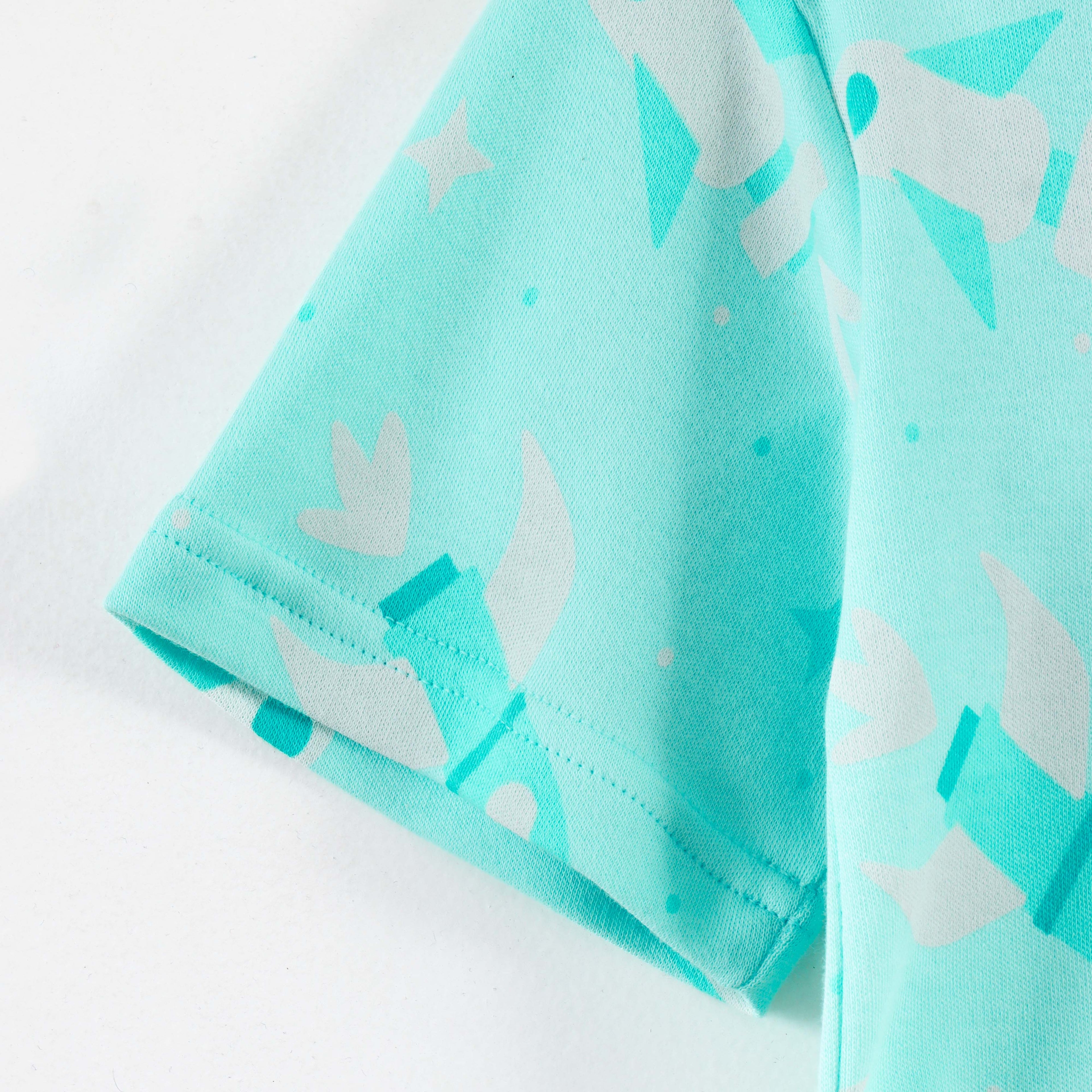 Mint Green Rocket & Space Ship Print Kids Co-Ord Set
