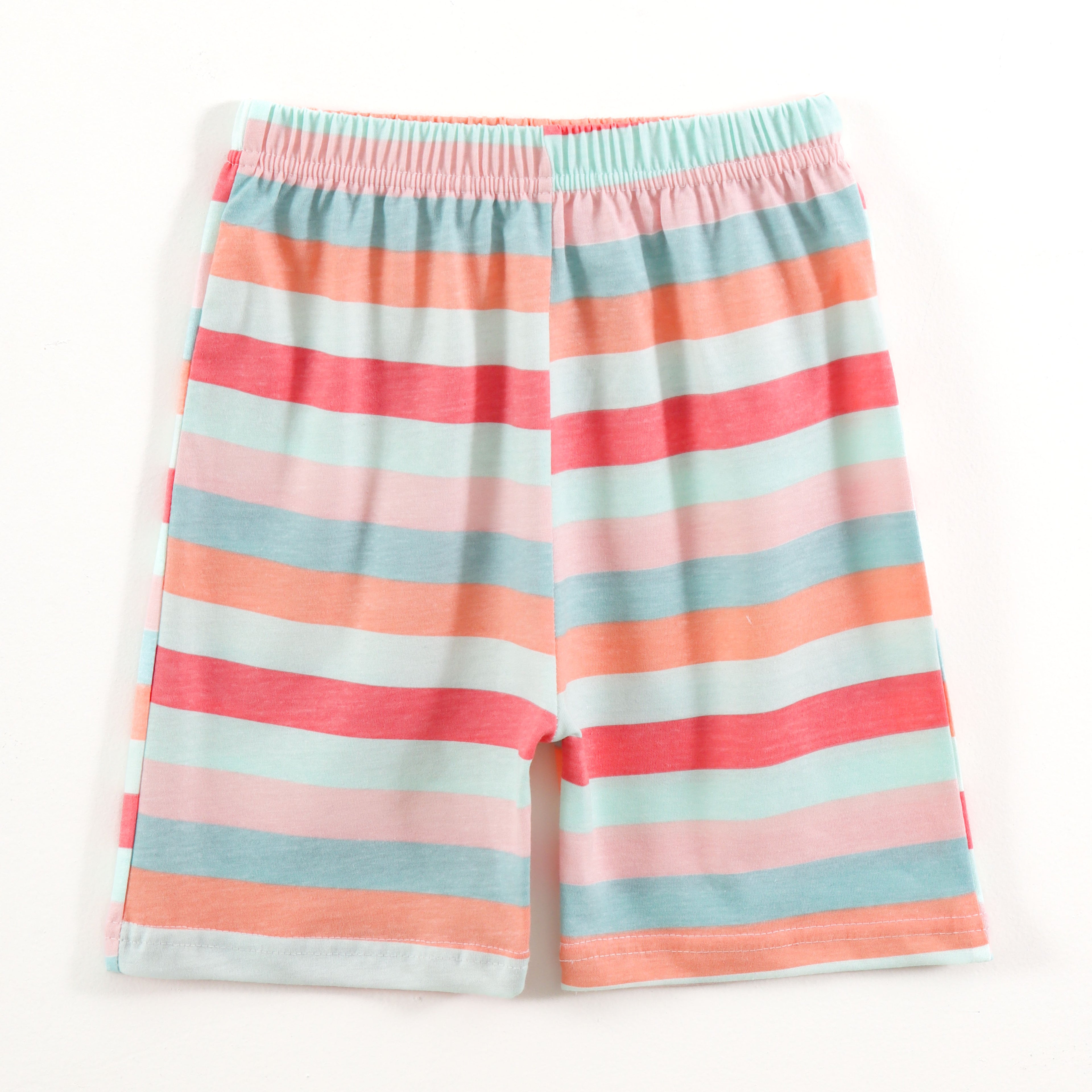Pastel Multi Color Striped Kids Co-Ord Set