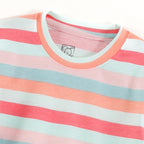 Pastel Multi Color Striped Kids Co-Ord Set