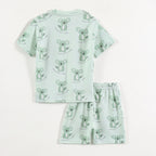 Mint Green Koala Print Kids Co-Ord Set