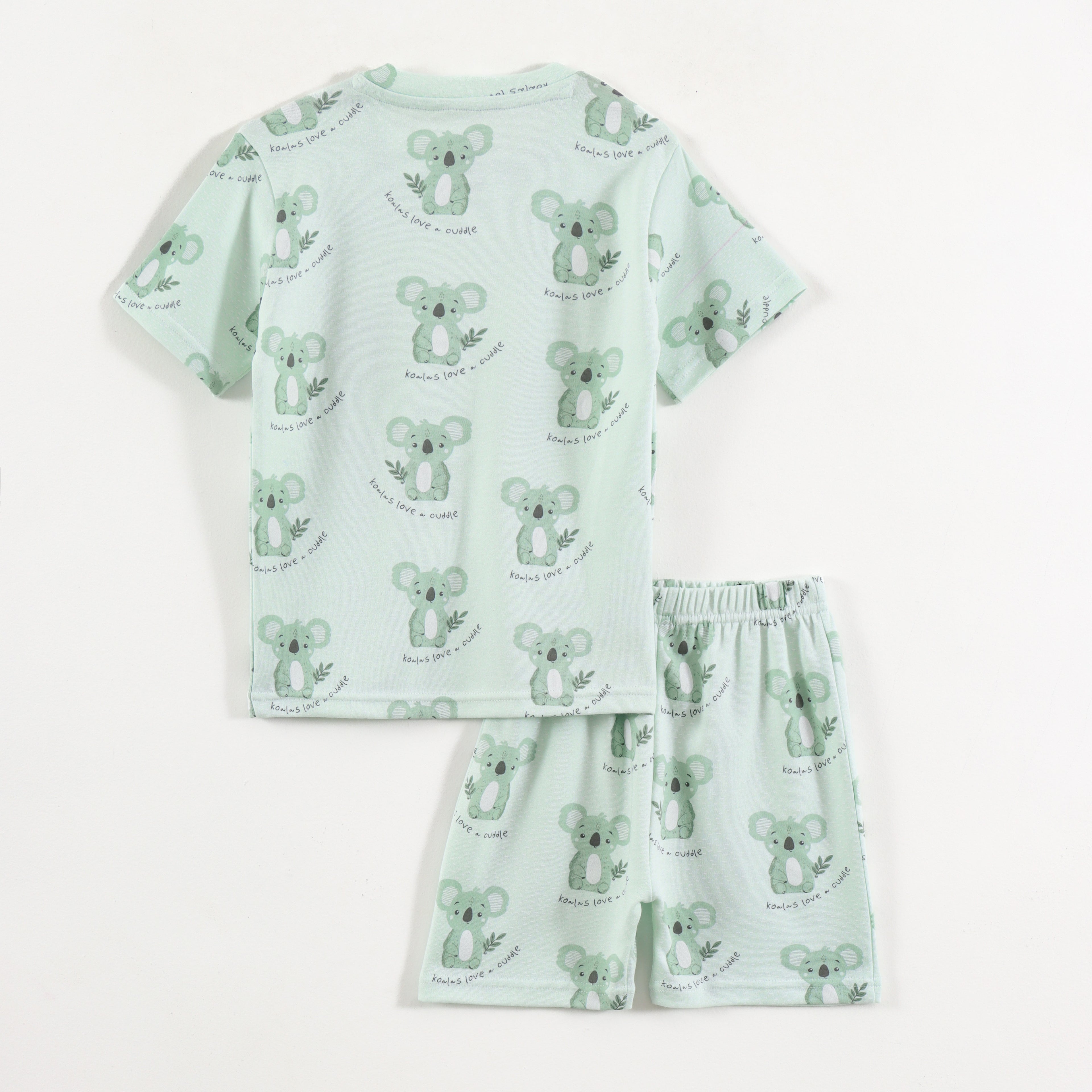 Mint Green Koala Print Kids Co-Ord Set
