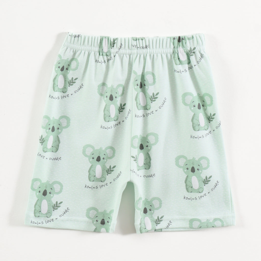 Mint Green Koala Print Kids Co-Ord Set