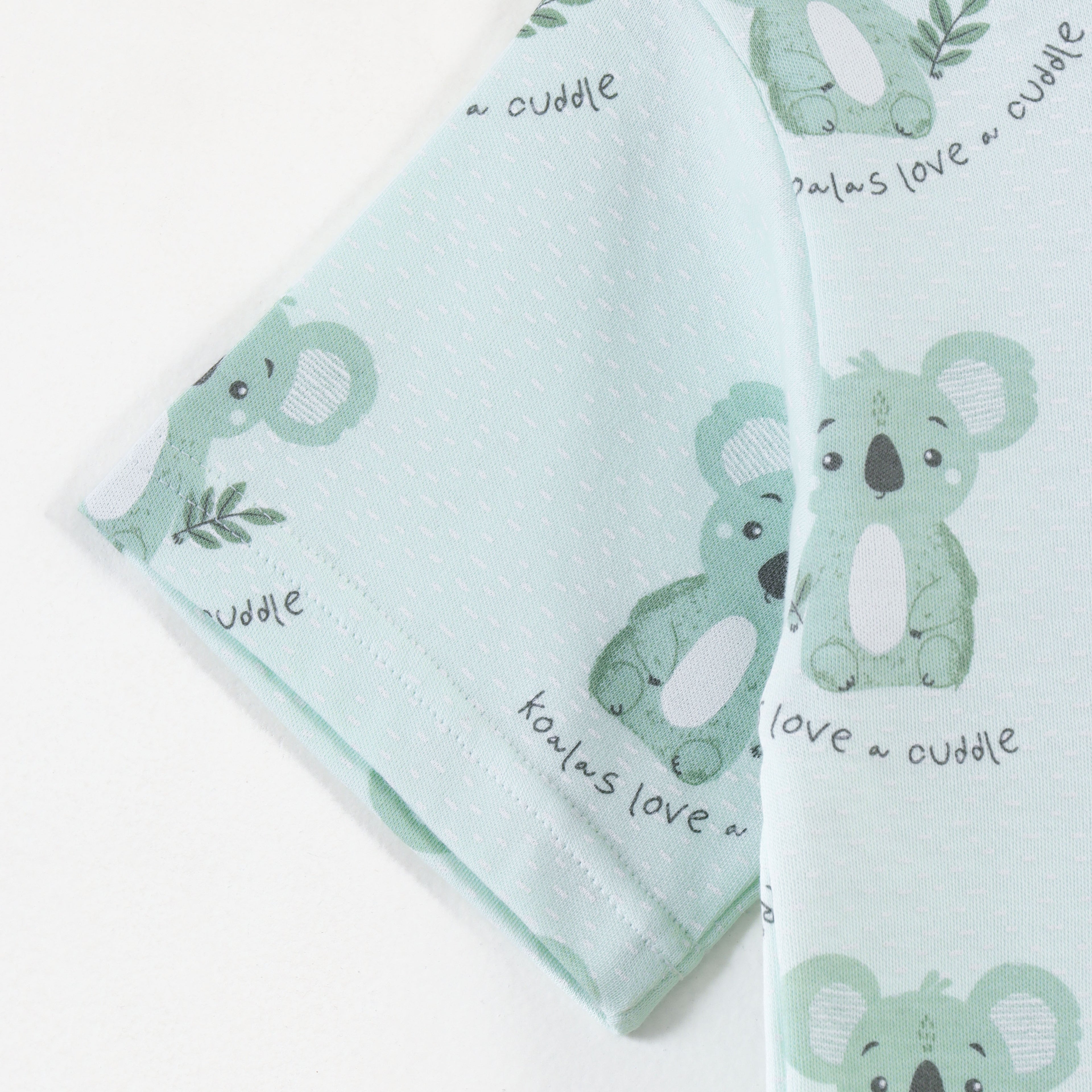 Mint Green Koala Print Kids Co-Ord Set