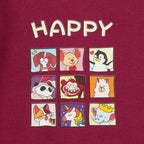 Happy Vibes Cartoon Printed Kids T-Shirt