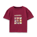 Happy Vibes Cartoon Printed Kids T-Shirt