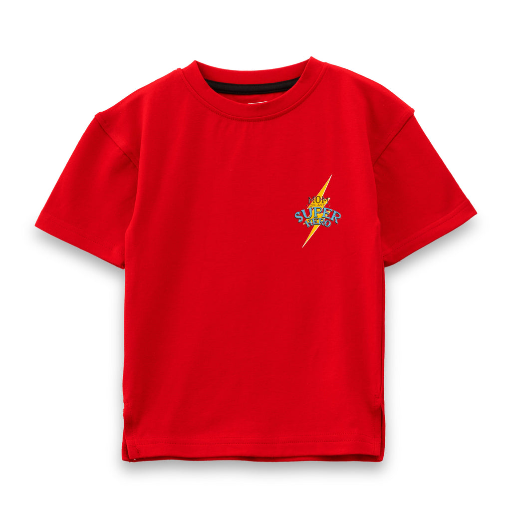Supermom Bolt Kids T-Shirt - Red