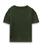 Smiley Printed Olive Green Kids T-shirt