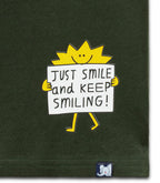 Smiley Printed Olive Green Kids T-shirt