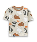 Selfie Bear Printed Brown Kids T-shirt