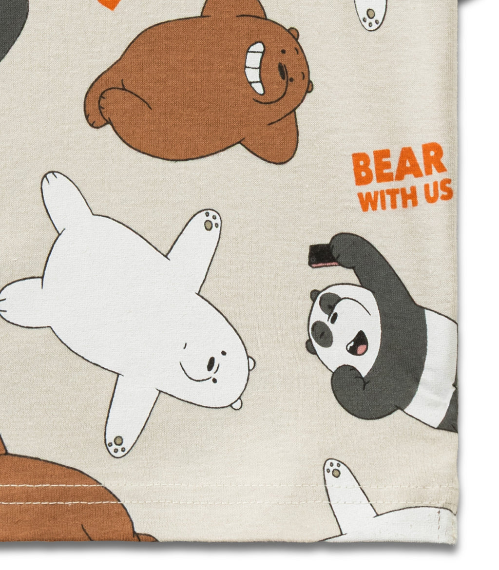 Selfie Bear Printed Brown Kids T-shirt