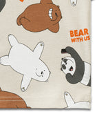 Selfie Bear Printed Brown Kids T-shirt