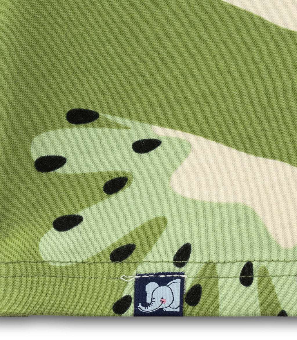 Kiwi Fruits Splash Printed Green Kids T-shirt