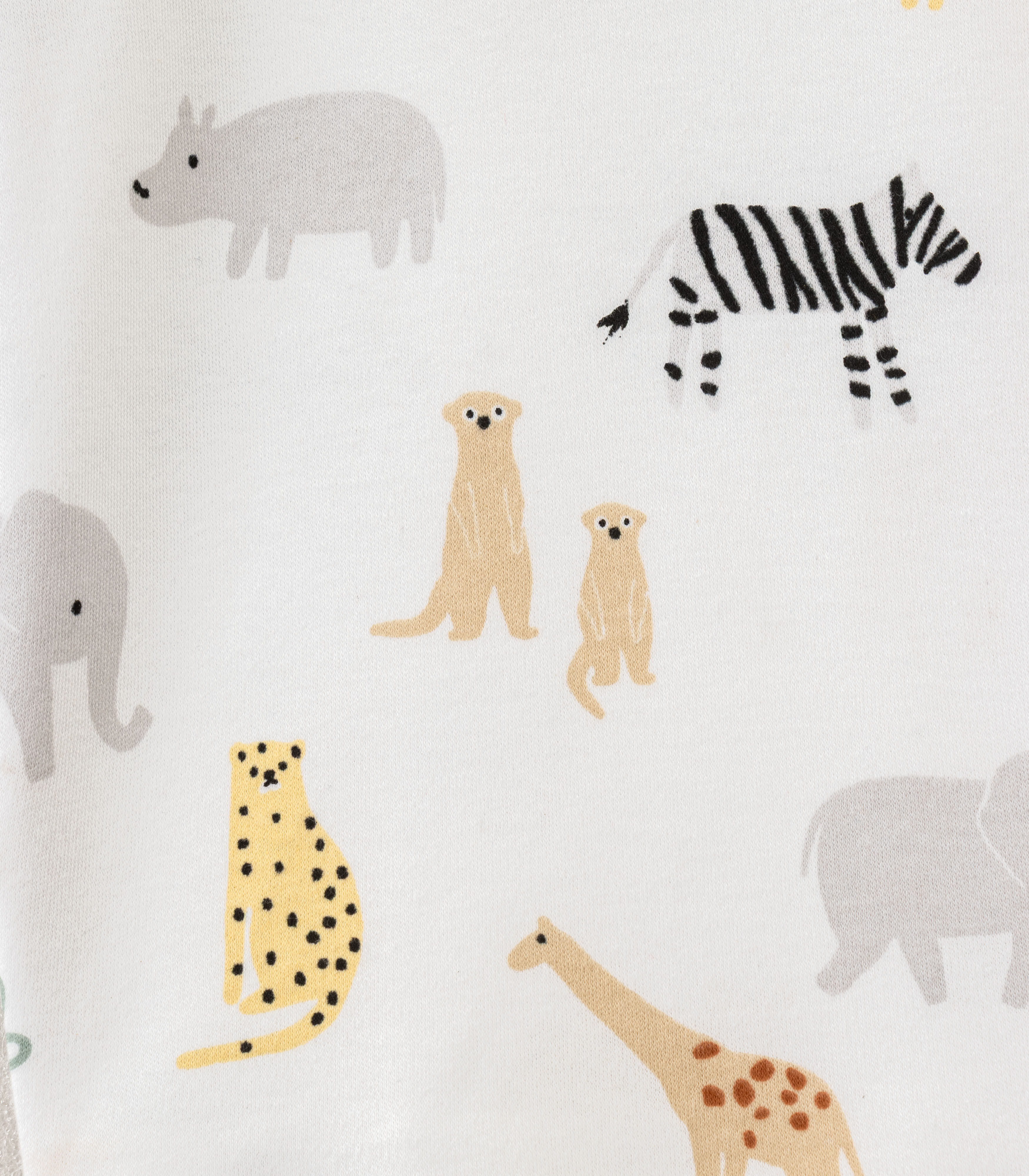 Animals of Jungle Printed White Kids T-shirt
