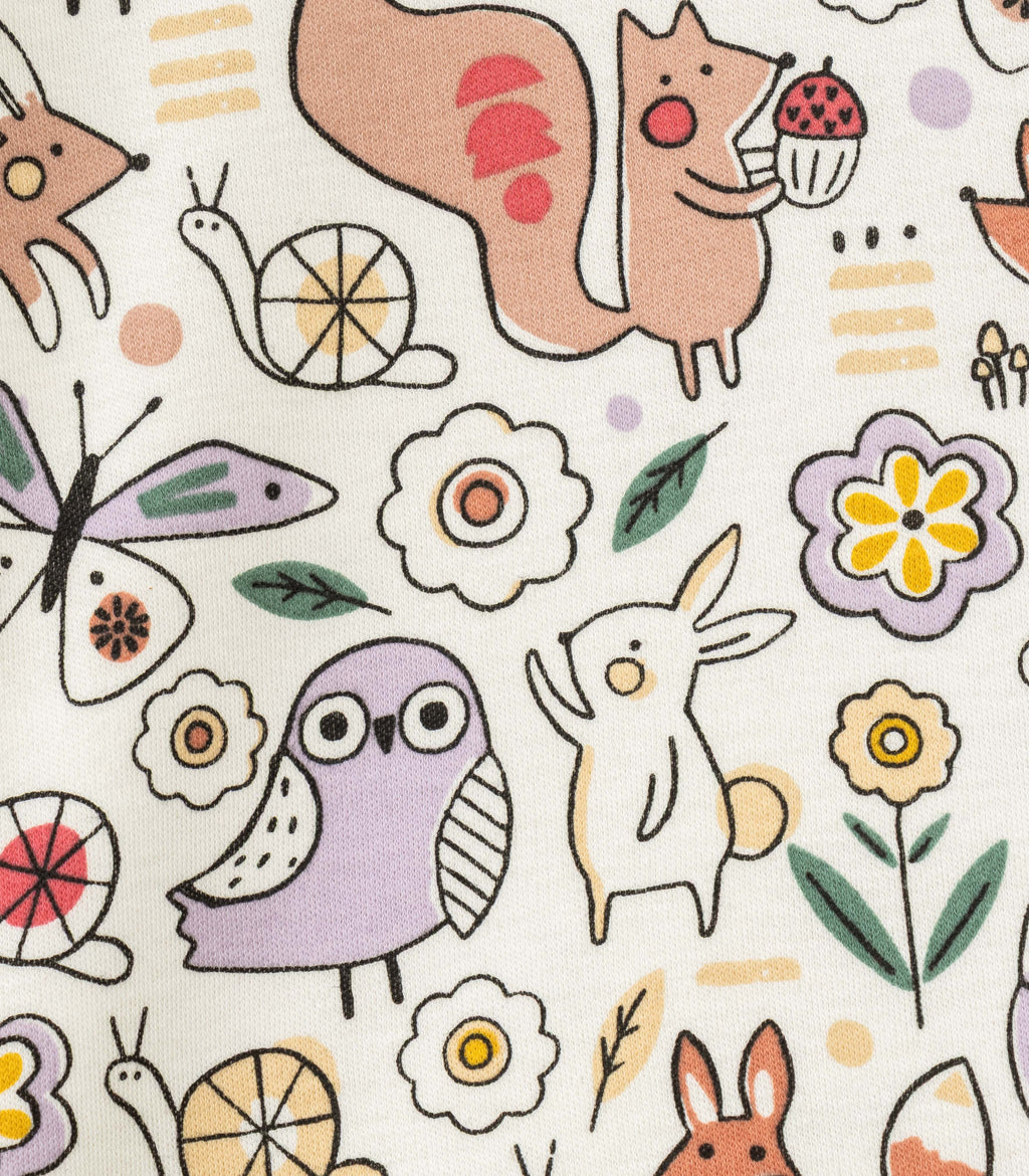 Jungle Friends Printed White Kids T-shirt