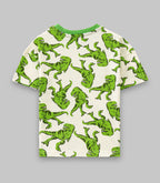 T-rex Printed Green Kids T-shirt
