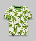 T-rex Printed Green Kids T-shirt