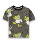Group of Cows Printed Grey Kids T-shirt