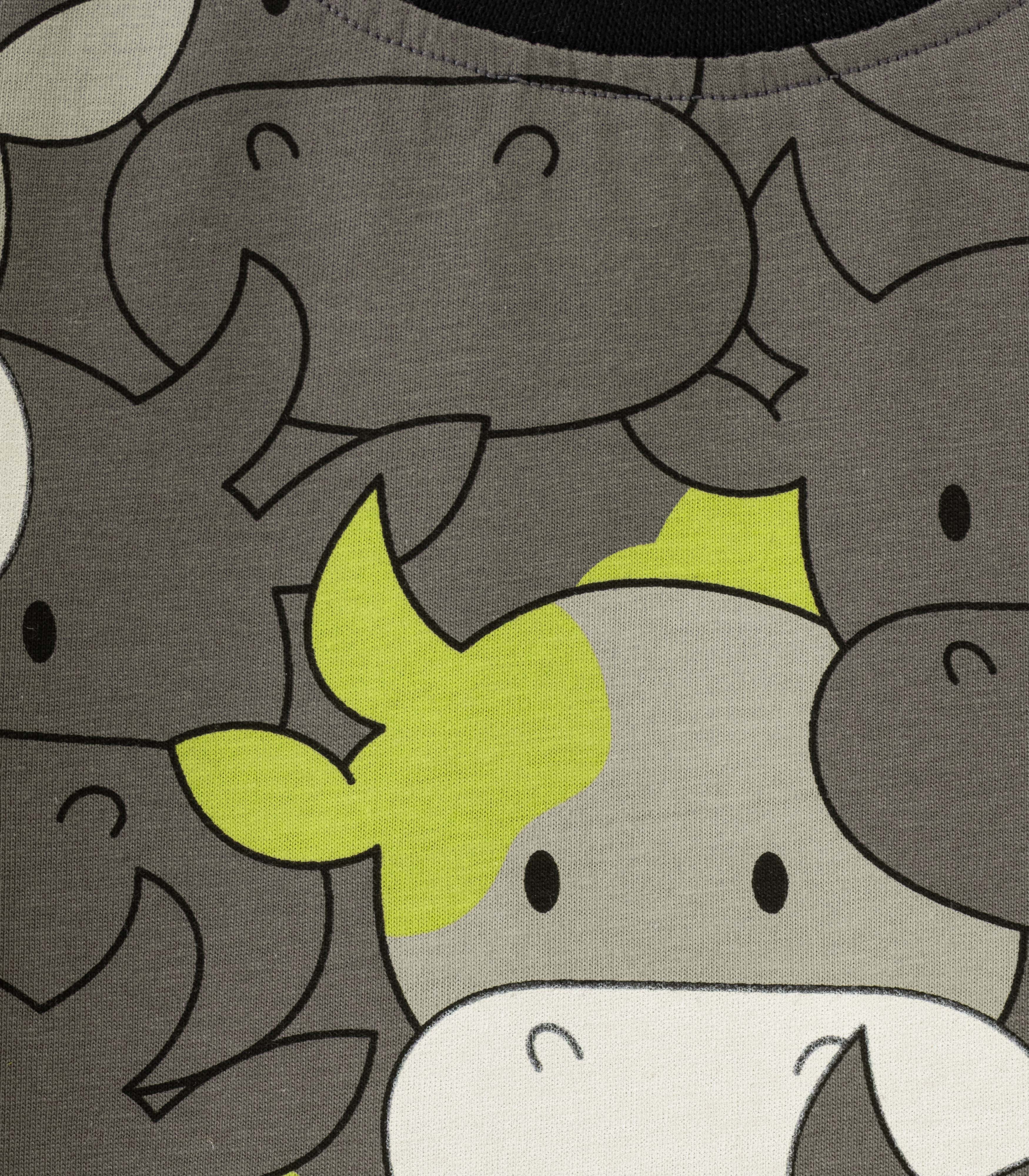 Group of Cows Printed Grey Kids T-shirt