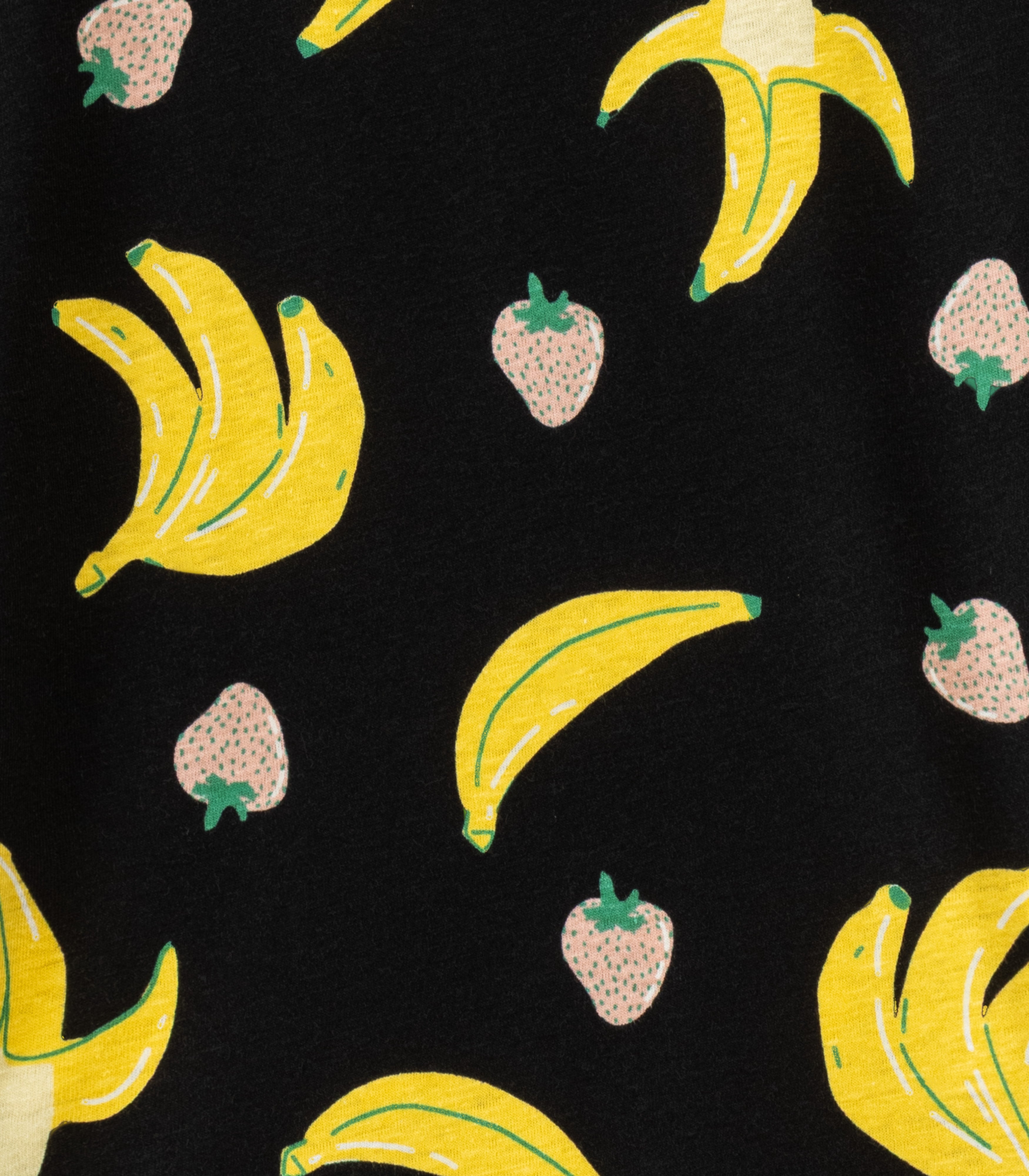 Banana Printed Black Kids T-shirt