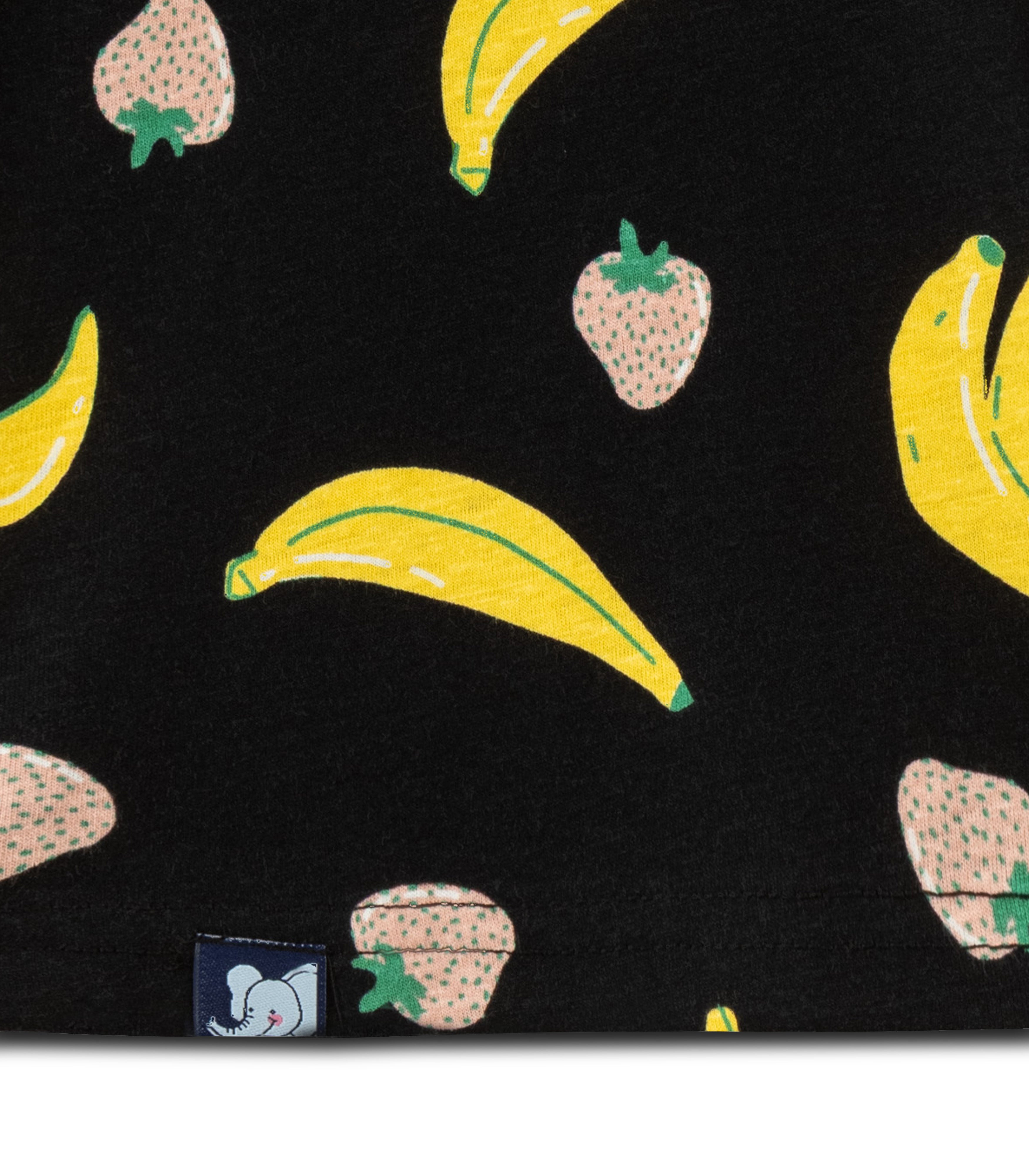 Banana Printed Black Kids T-shirt