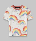 Rainbows Printed White Kids T-shirt