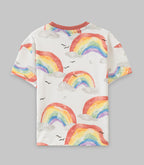 Rainbows Printed White Kids T-shirt