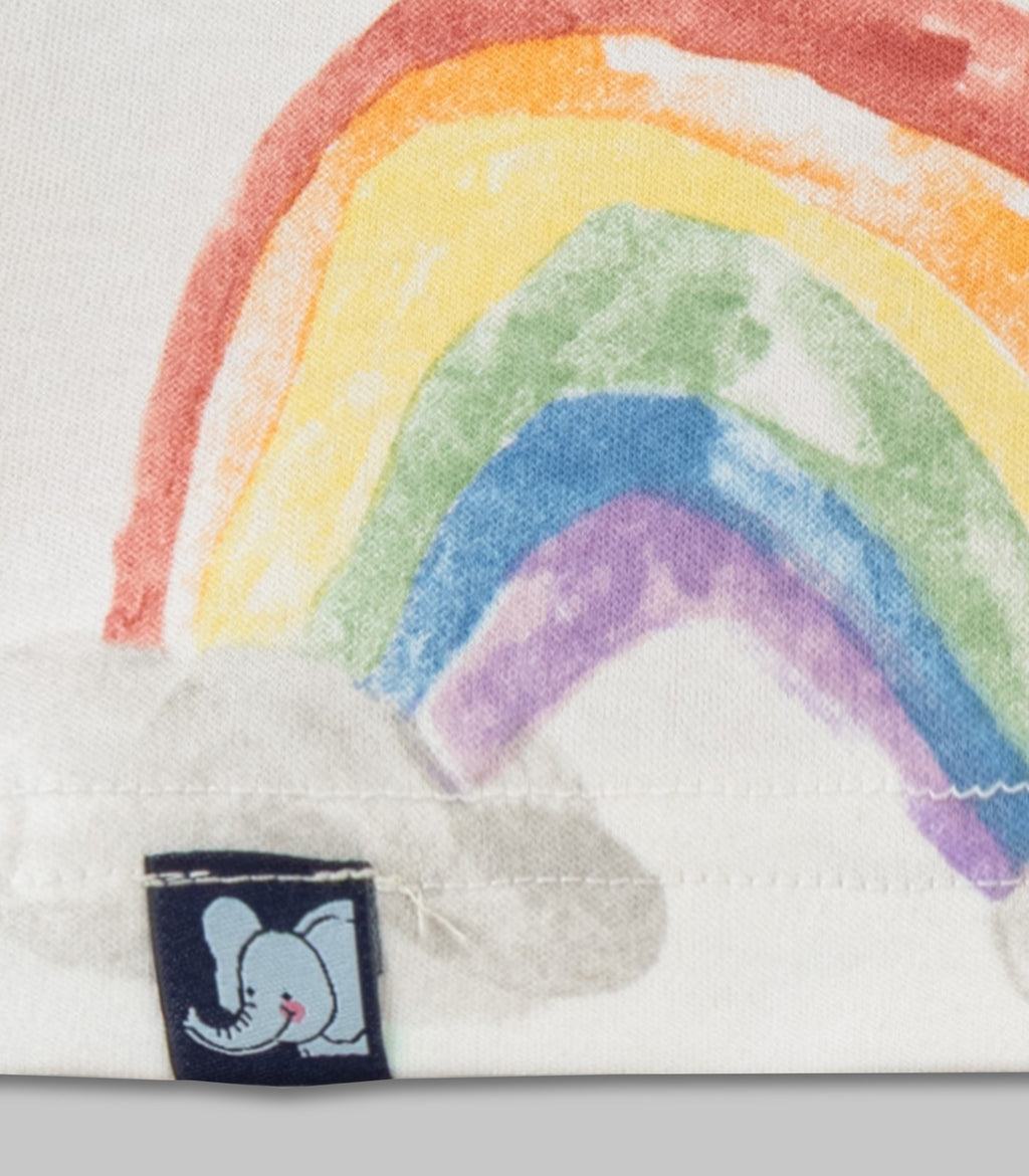 Rainbows Printed White Kids T-shirt