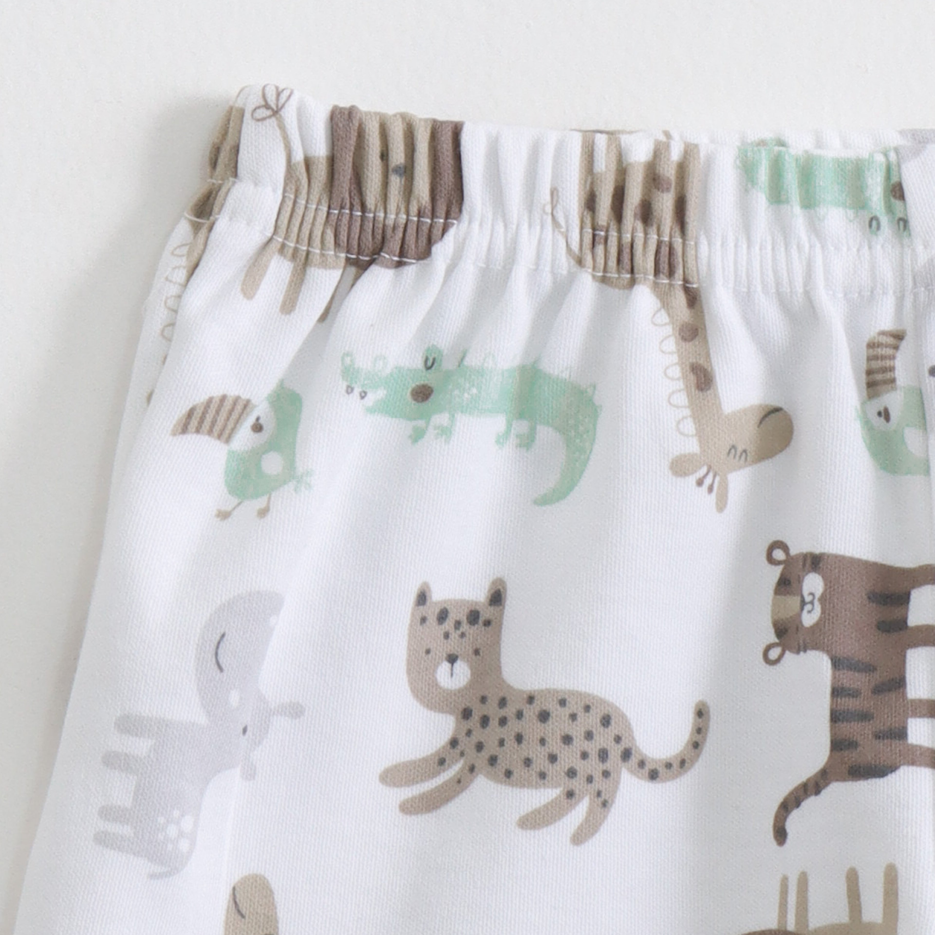 White Safari Jungle Print Kids Co-ord Set