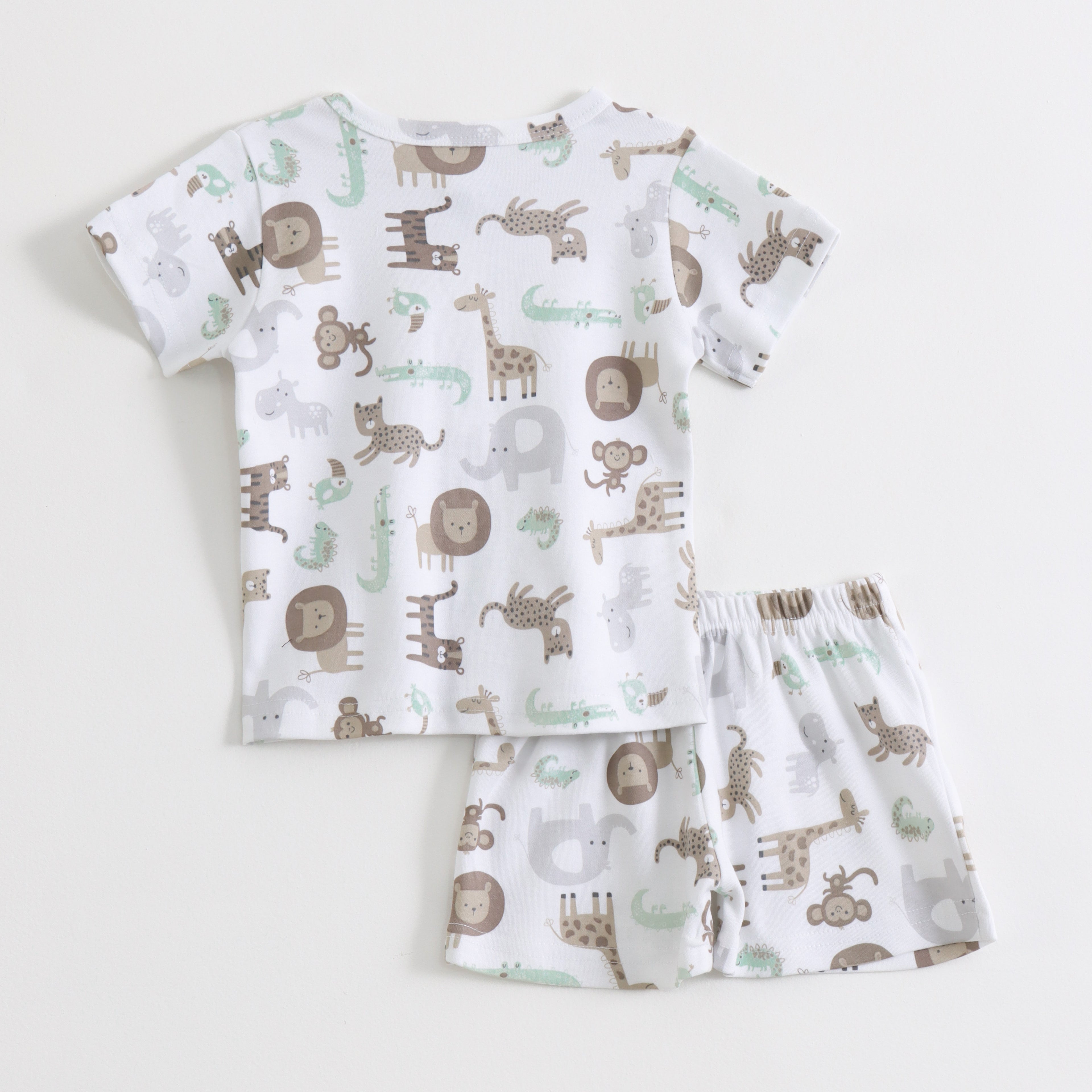 White Safari Jungle Print Kids Co-ord Set