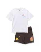 White SpongeBob “BFF” Kids T- Shirt and Shorts Set