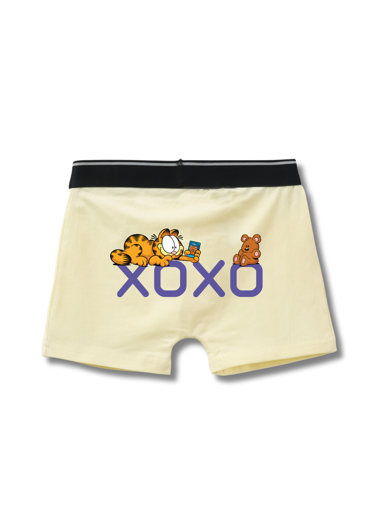 Yellow Garfield Tic-Tac-Toe Play Action Kids Trunks