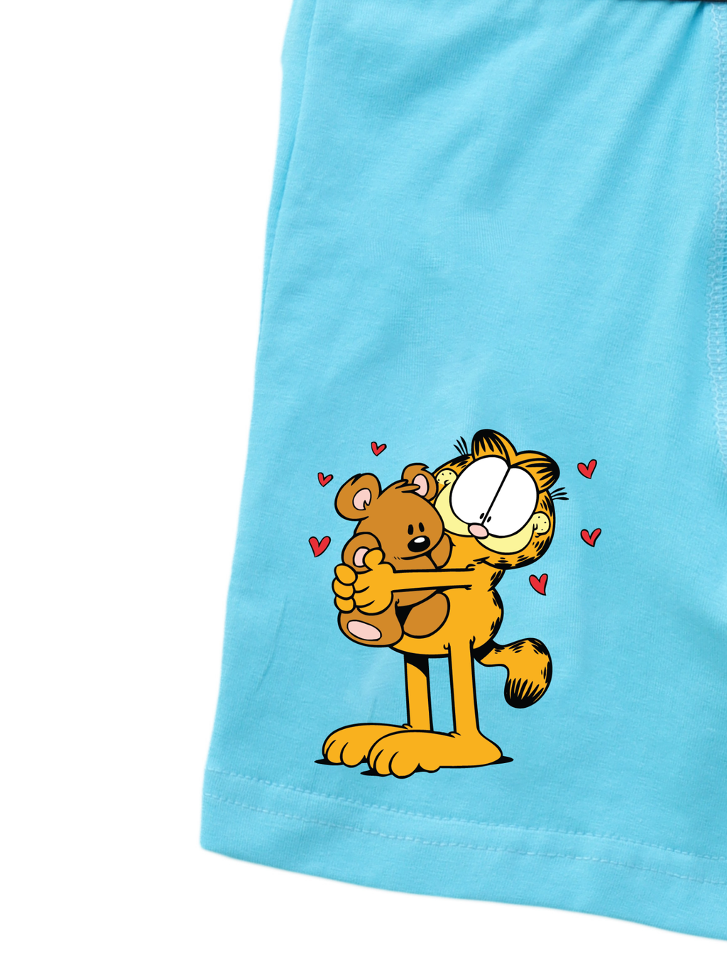 Garfield Hugging Teddy Love Action  Kids Trunks