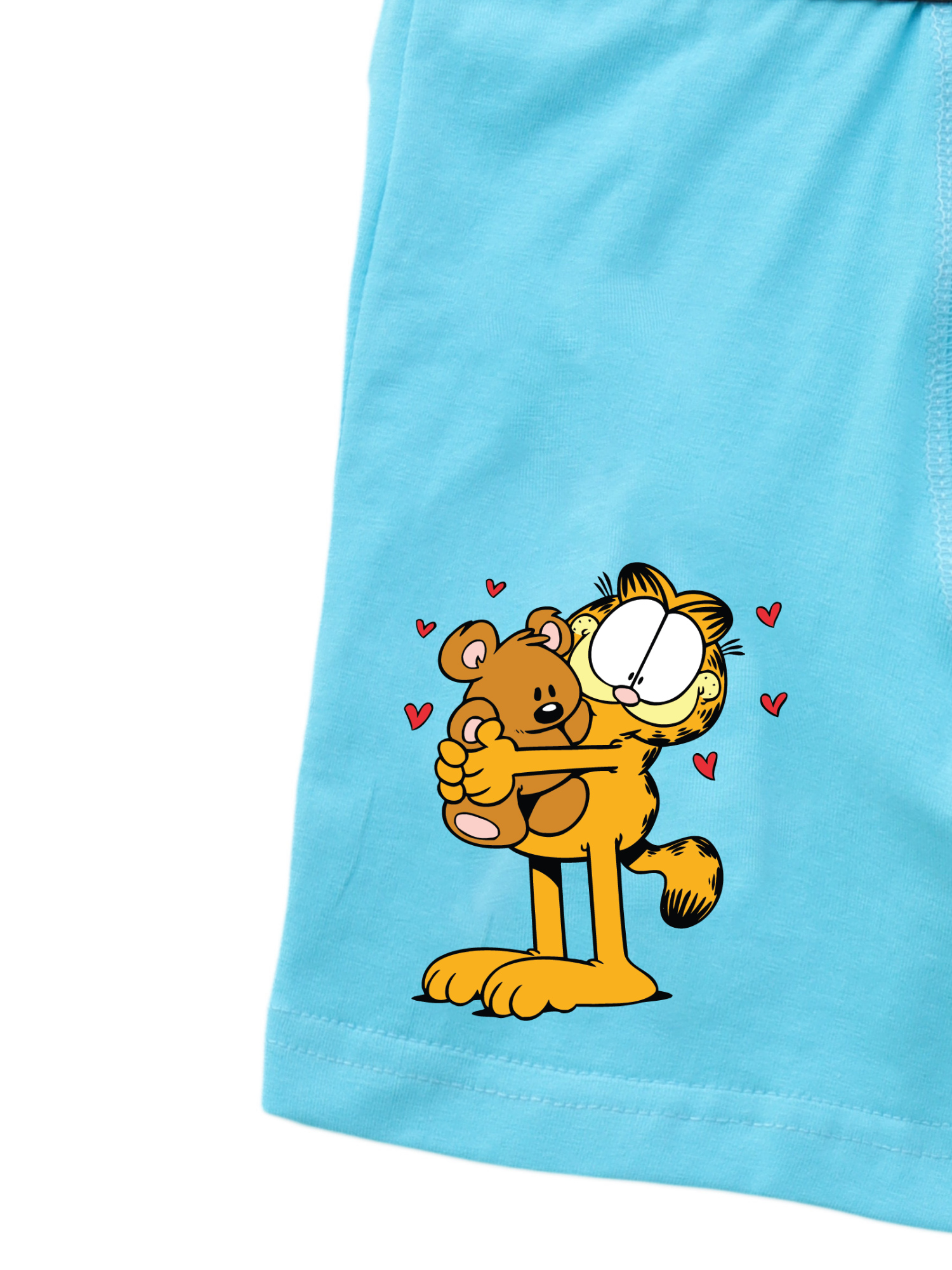 Garfield Hugging Teddy Love Action  Kids Trunks