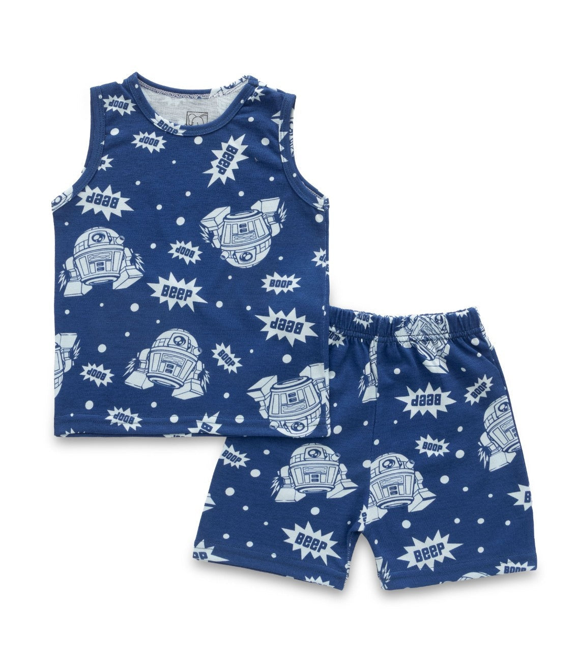 Alien Printed Blue Kids Clothing Set front