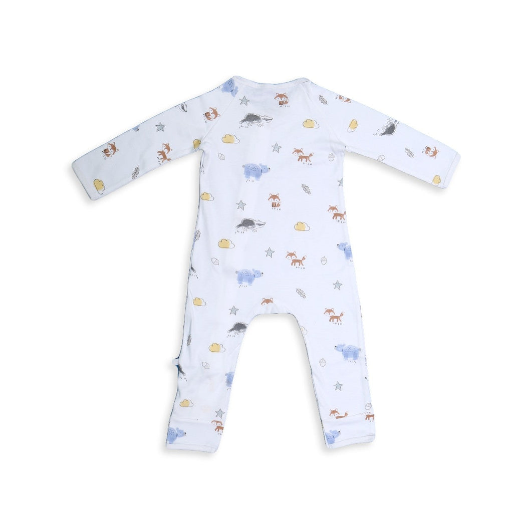 cloud animals printed baby romper dress back