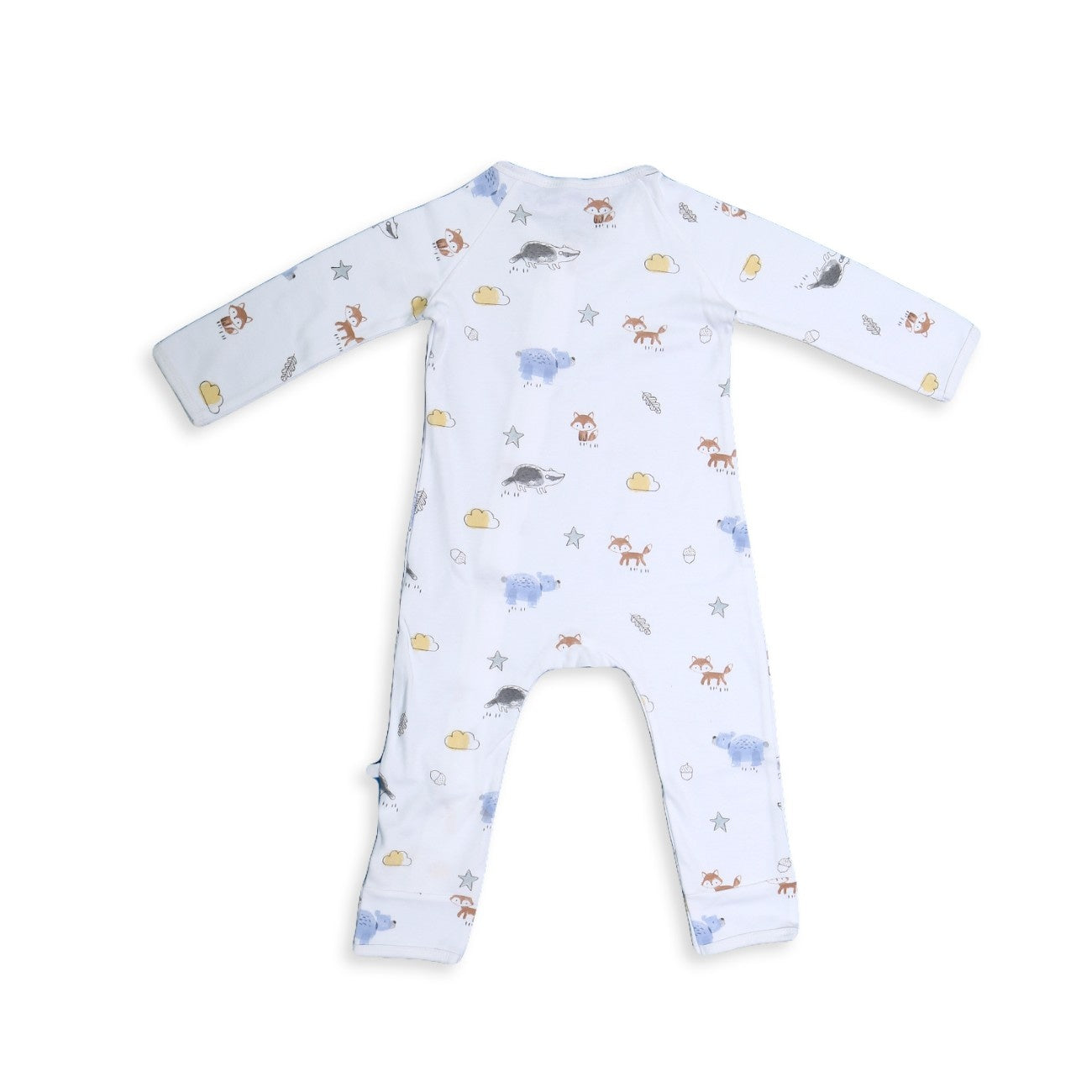 cloud animals printed baby romper dress back