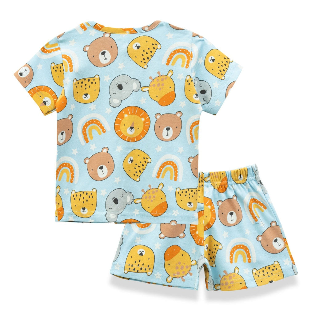 forest animals printed baby co-ord set back