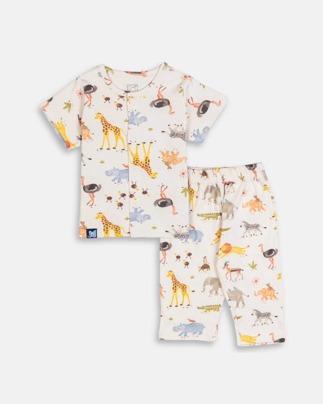 jungle animals printed baby pyjama set